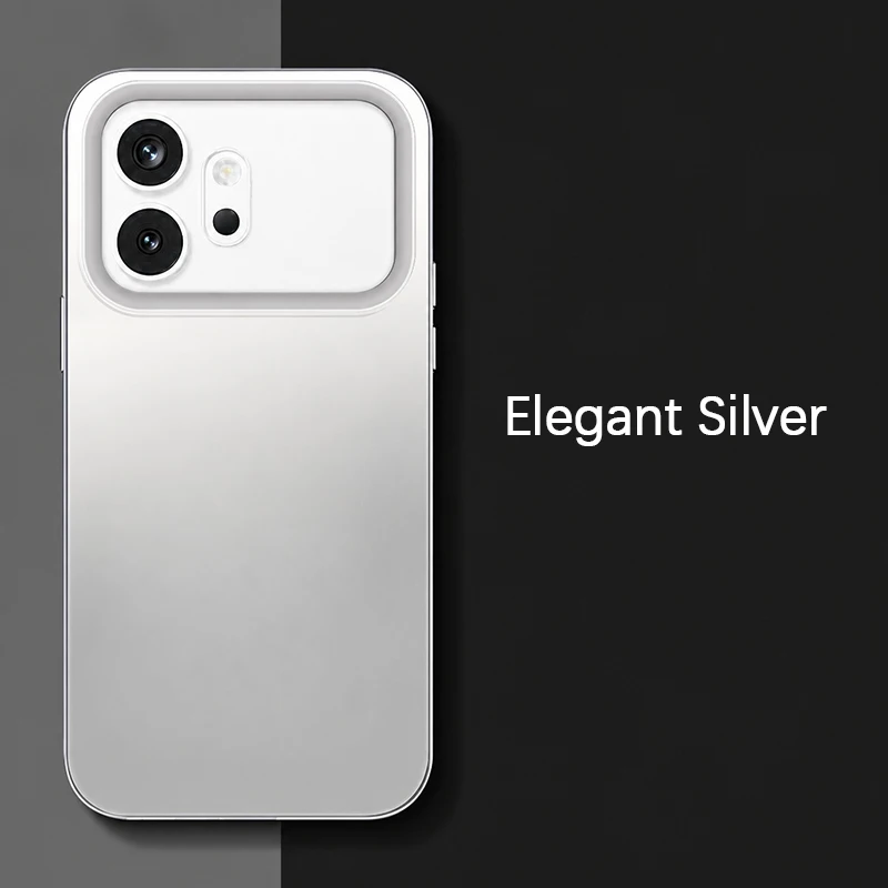 IMD Matte Metallic Textured Shockproof Phone Case with Aurora Laser Design