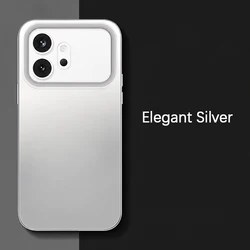 IMD Matte Metallic Textured Shockproof Phone Case with Aurora Laser Design for Honor 600 Pro (Elegant Silver)