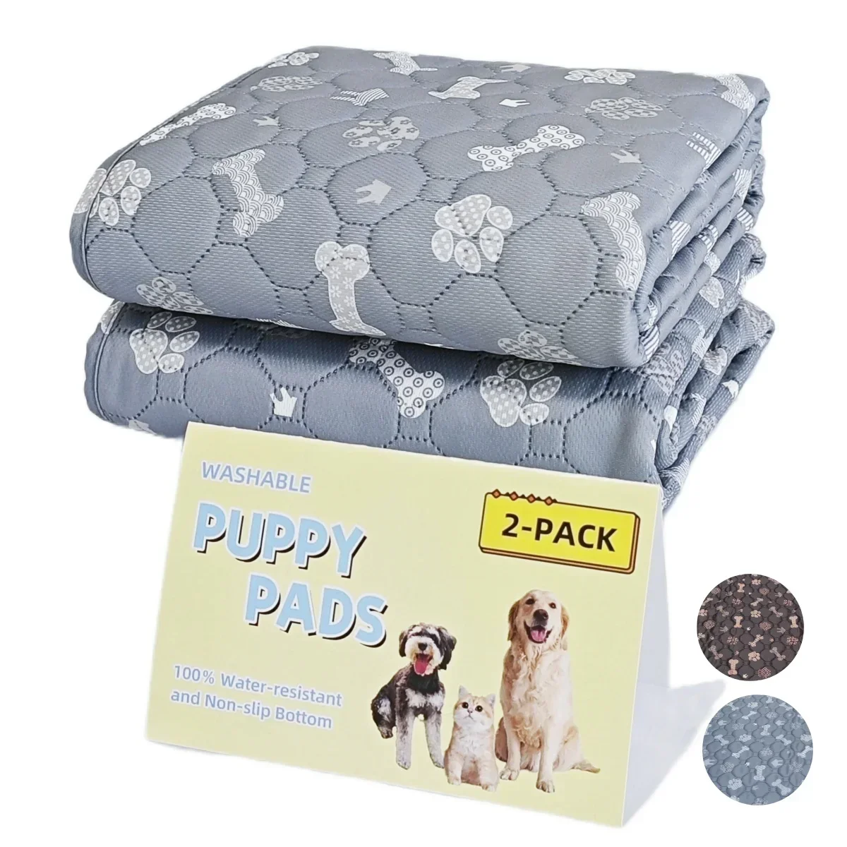 2Pcs Large Pet Dog Pee Pads Washable Sleep Play Pad Reusable Dogs Puppy Pads Pet Training for Dogs Cats Guinea Pig Mat