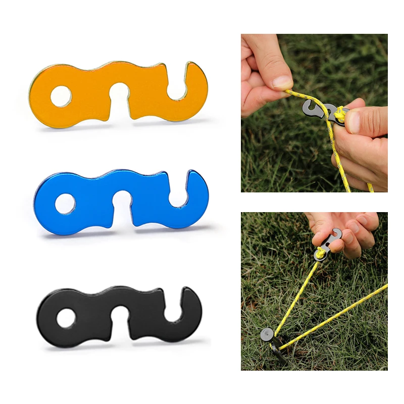 Camping Tent Accessories Adjustable Tent Rope Buckle S-type Tensioner Fastening Kit Outdoor Camping Tent Fixed