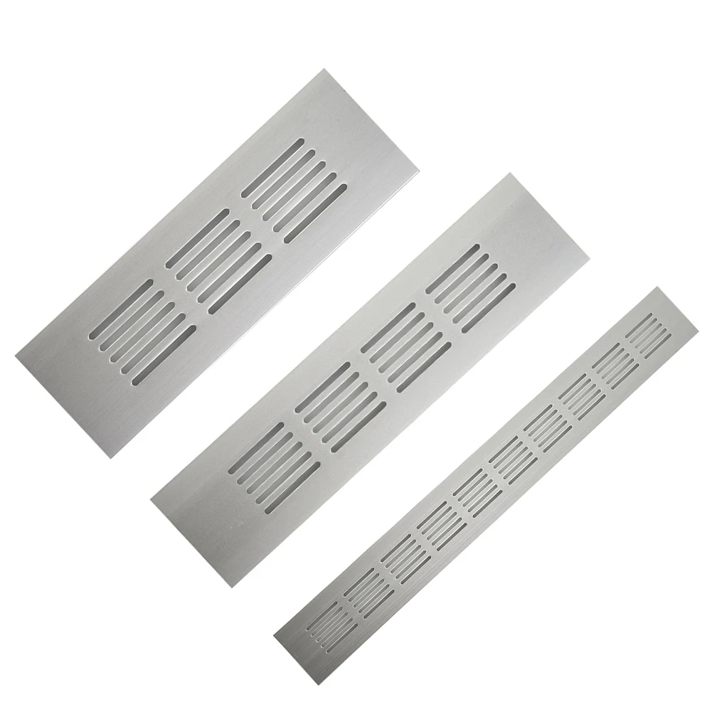 

50mm Wide Vents Aluminum Alloy Rectangular Cabinet Wardrobe Air Vent For Grille Ventilation-Cover Perforated Sheet