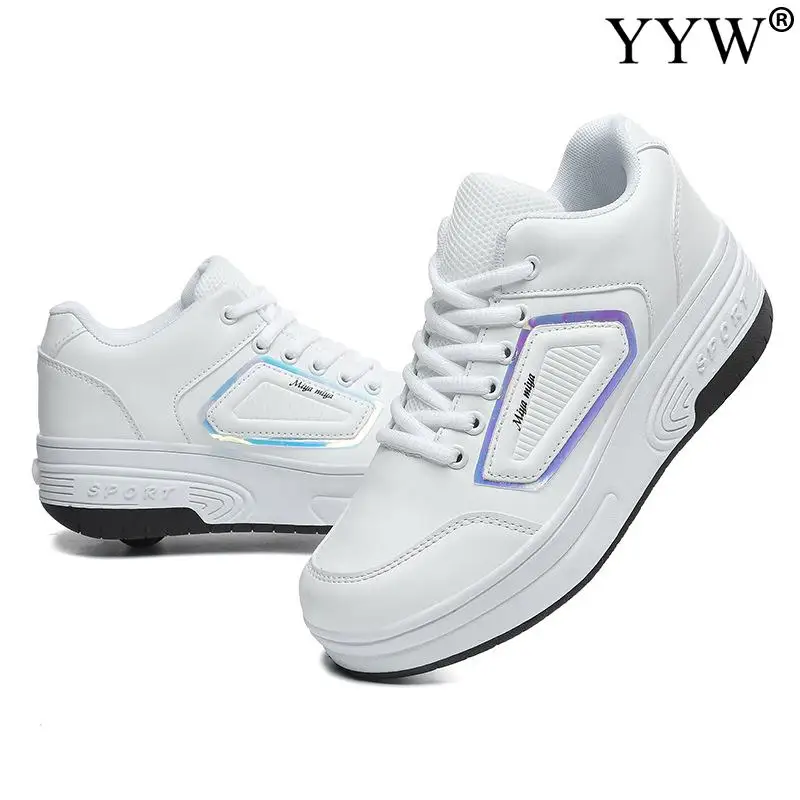 Kids Roller Shoes 2 Wheels Detachable Outdoor Blade Flying Breathable