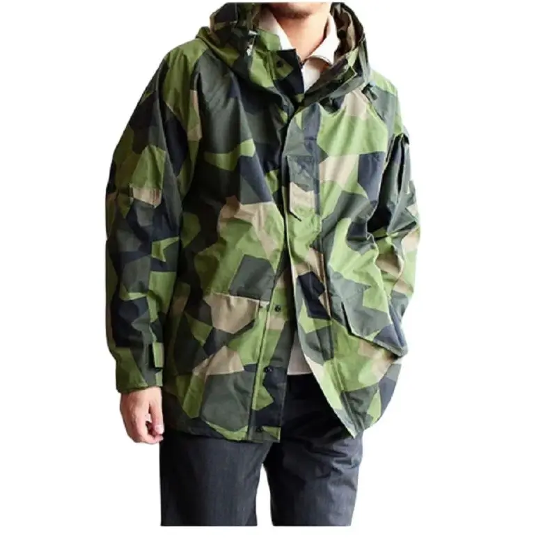 

New Swedish Military Edition M90 Geometric Camo Tactical M65 Windbreaker L3 Windproof and Waterproof