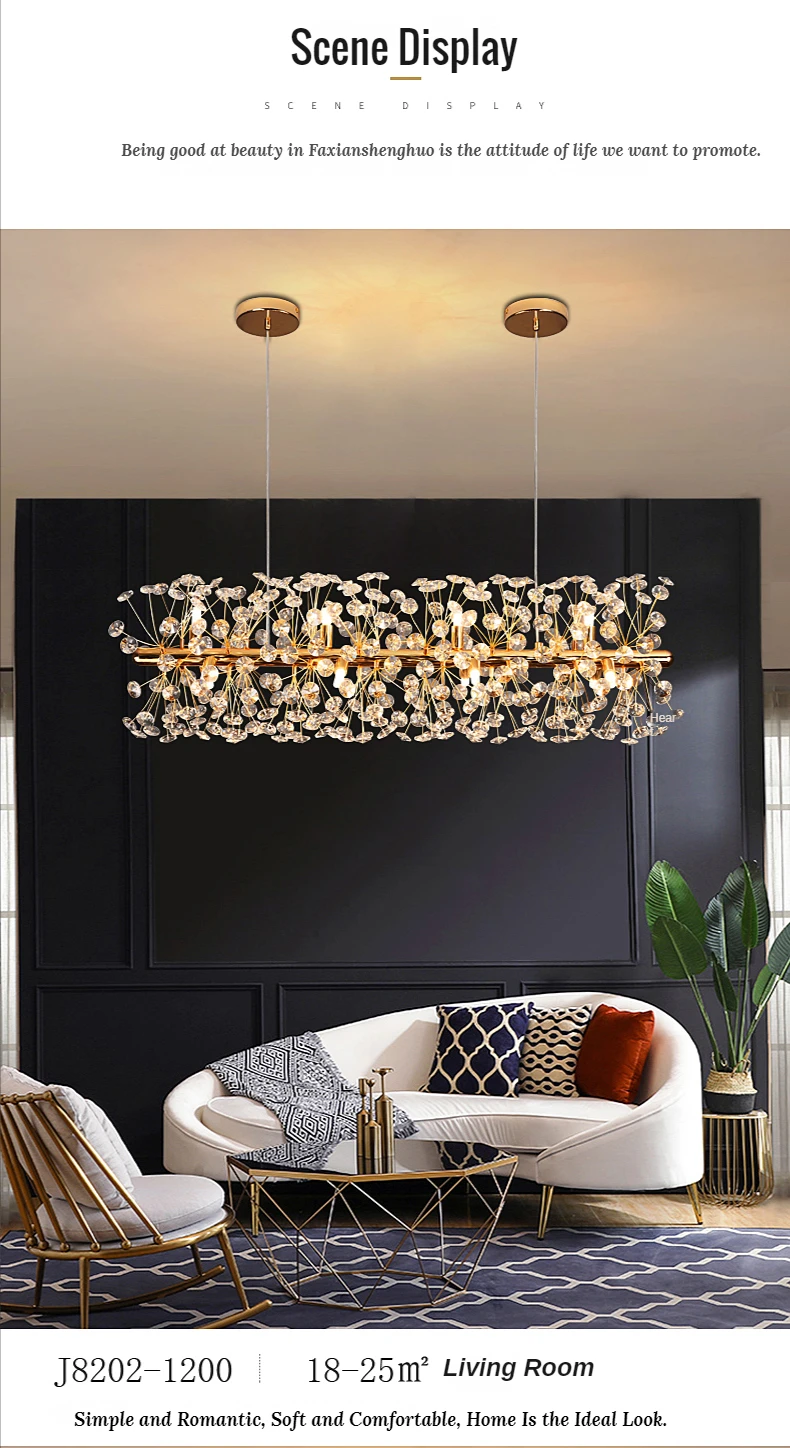 LED Crystal Ceiling Chandelier for Modern Home Decor | Luxury Chandelier | Chandelier Home Decor