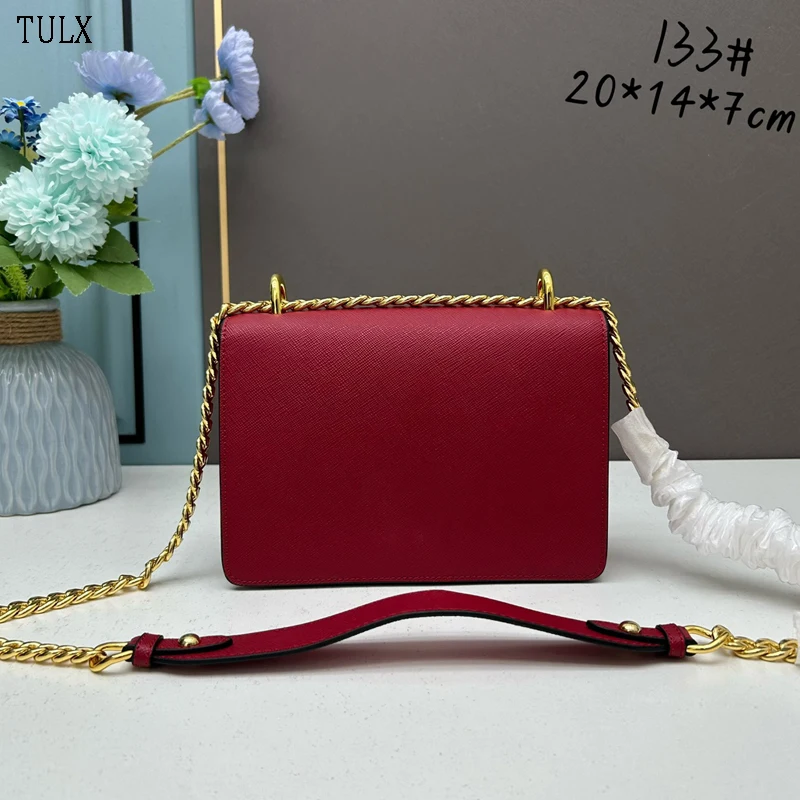 

TULX 2024 Summer Fashion Flap Crossbody Bags Mini Chain Shoulder Bag for Women Casual Travel Square Bag