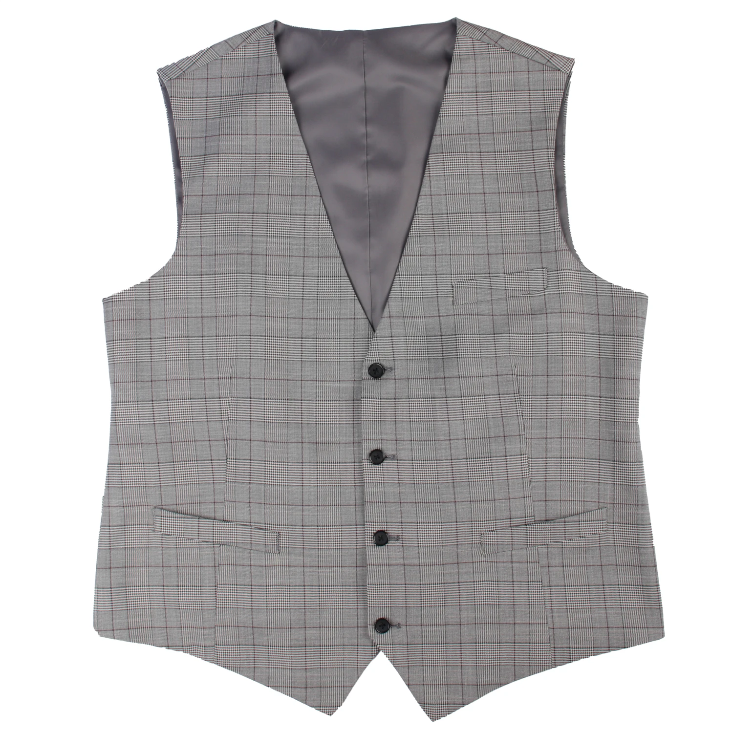 Grey Glen Check Mens Vest Men Custom Made Waistcoat Wedding Vest For Men Gilet Homme Gilet Sans Manche Homme Gilet Costume Homme