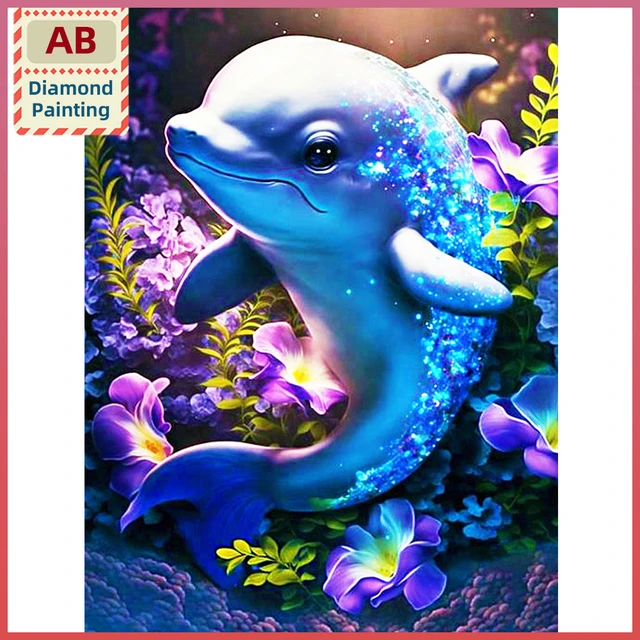 EverShine 5D AB Drill Animal Diamond Painting Dolphin Embroidery Flower  Mosaic Cross Stitch Kit New Collection 2023 Wall Art - AliExpress