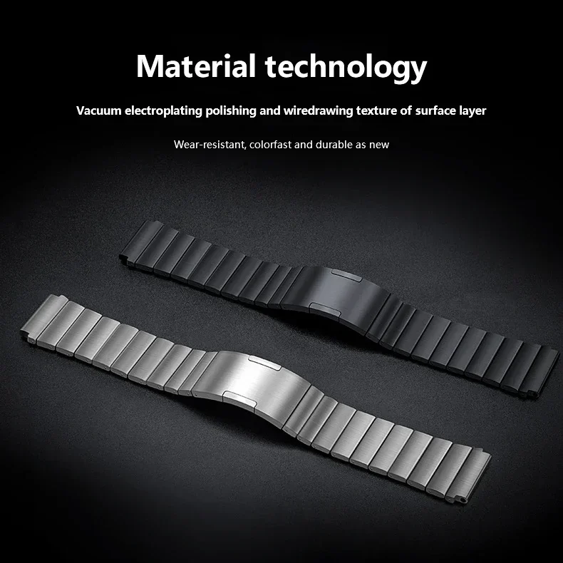 Luxury 22mm Quick Fit Titanium Metal Band - Premium Business Bracelet Strap