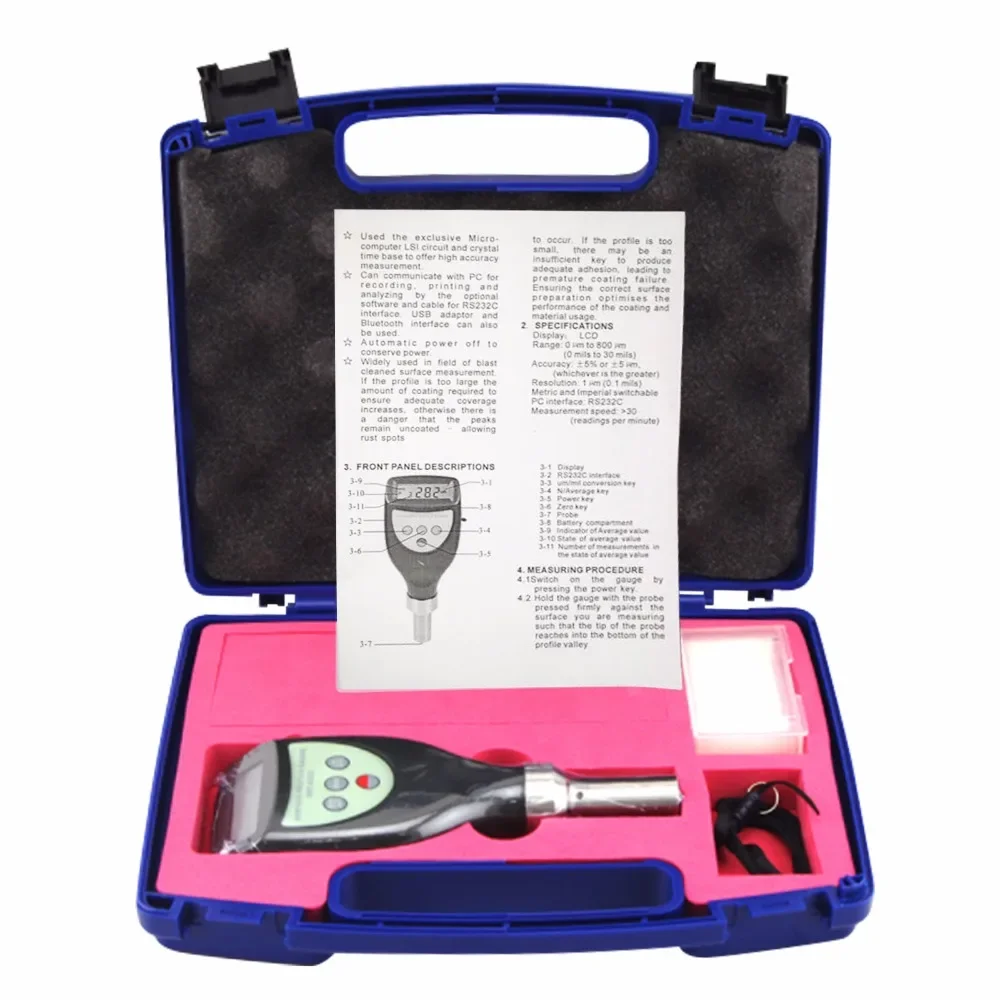 SRT-6223 Digital Surface Profile Gauge Roughness Tester Meter W/ 0~800 Um Measuring Range 2