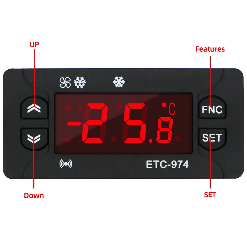 

ETC-961 Digital Temperature Controller Thermostat Regulator Thermoregulator With Refrigeration Defrost Fan Function