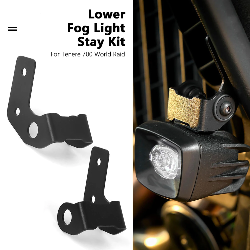 

Кронштейн для прожектора мотоцикла, противотуманная фара, вспомогательная лампа, фиксированный кронштейн, черный для YAMAHA TENERE Tenere 700 World Raid T700