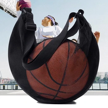 1 borsa per palline singola con tasca con cerniera borsa per riporre palline in rete attrezzatura sportiva rete per riporre imbracatura con coulisse per il trasporto del basket