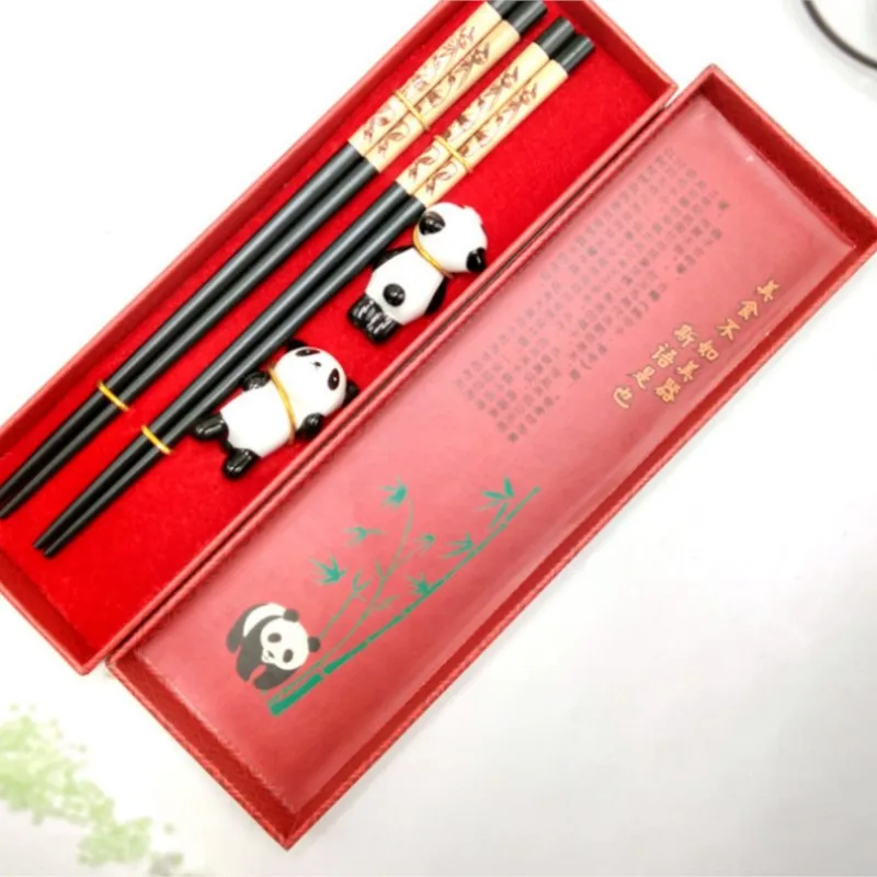 2 Pair Reusable Chopsticks Tableware Non-Slip Chinese Natural Wooden Chopsticks Tableware Gift Kitchen Tools