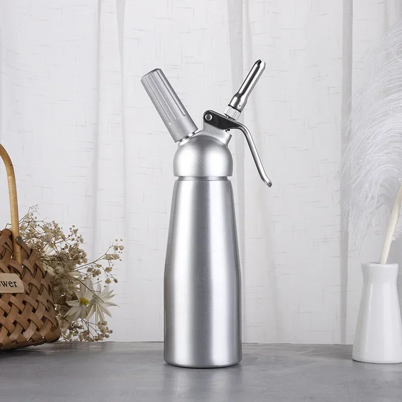 500 Pure Aluminum Cream Gun Chantilly Siphon Whipped Cream Dispenser Foaming Gun Kitchen Accessories Tools Nozzle