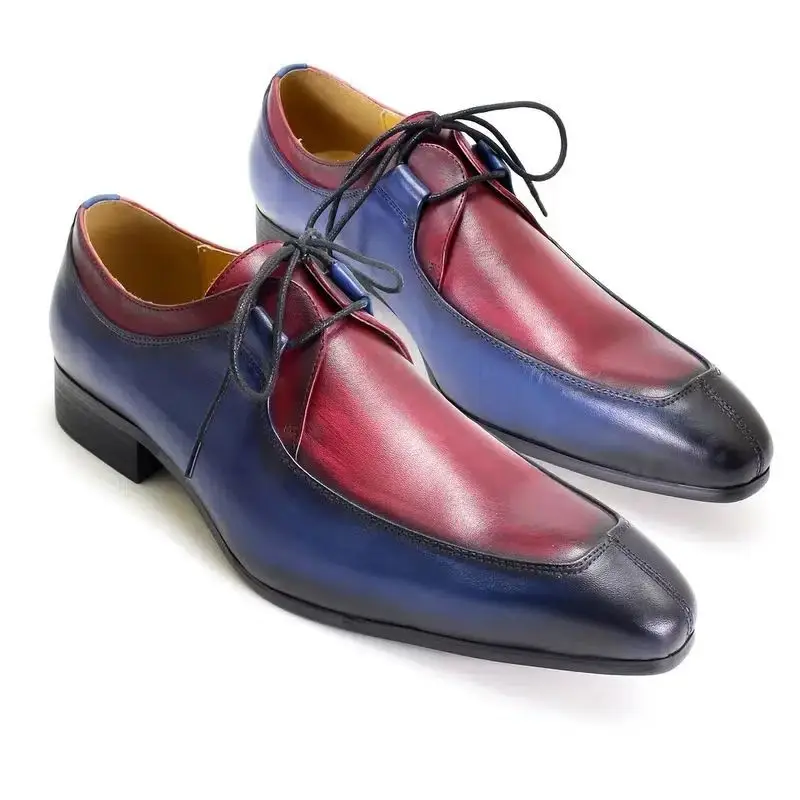Zapatos Oxford Para Hombre De Punta Cuadrada - Cuero PU, Suela TPR, Formales Y Cómodos, Para Oficina, Bodas O Eventos