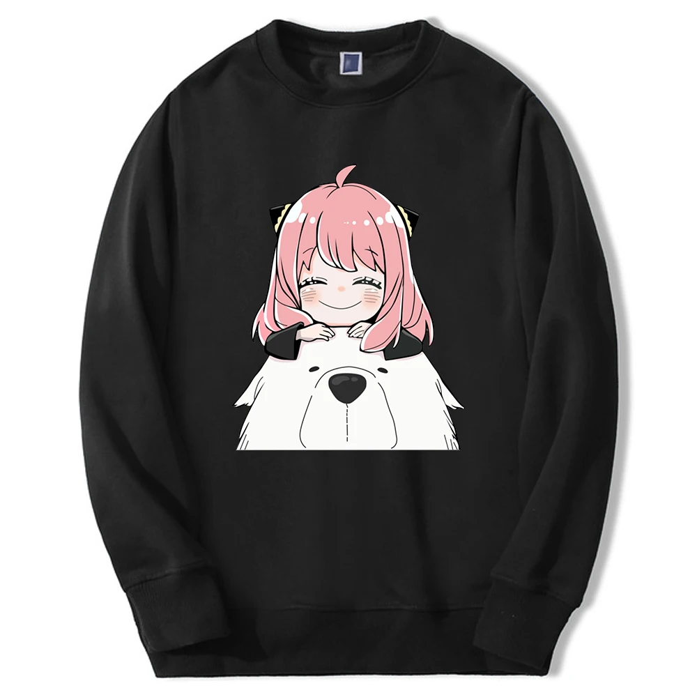 

Мужские толстовки с круглым вырезом Spy X Family, толстовка с капюшоном в японском стиле аниме, милый пуловер-подделка Ани, повседневная одежда в стиле хип-хоп с круглым вырезом, толстовка