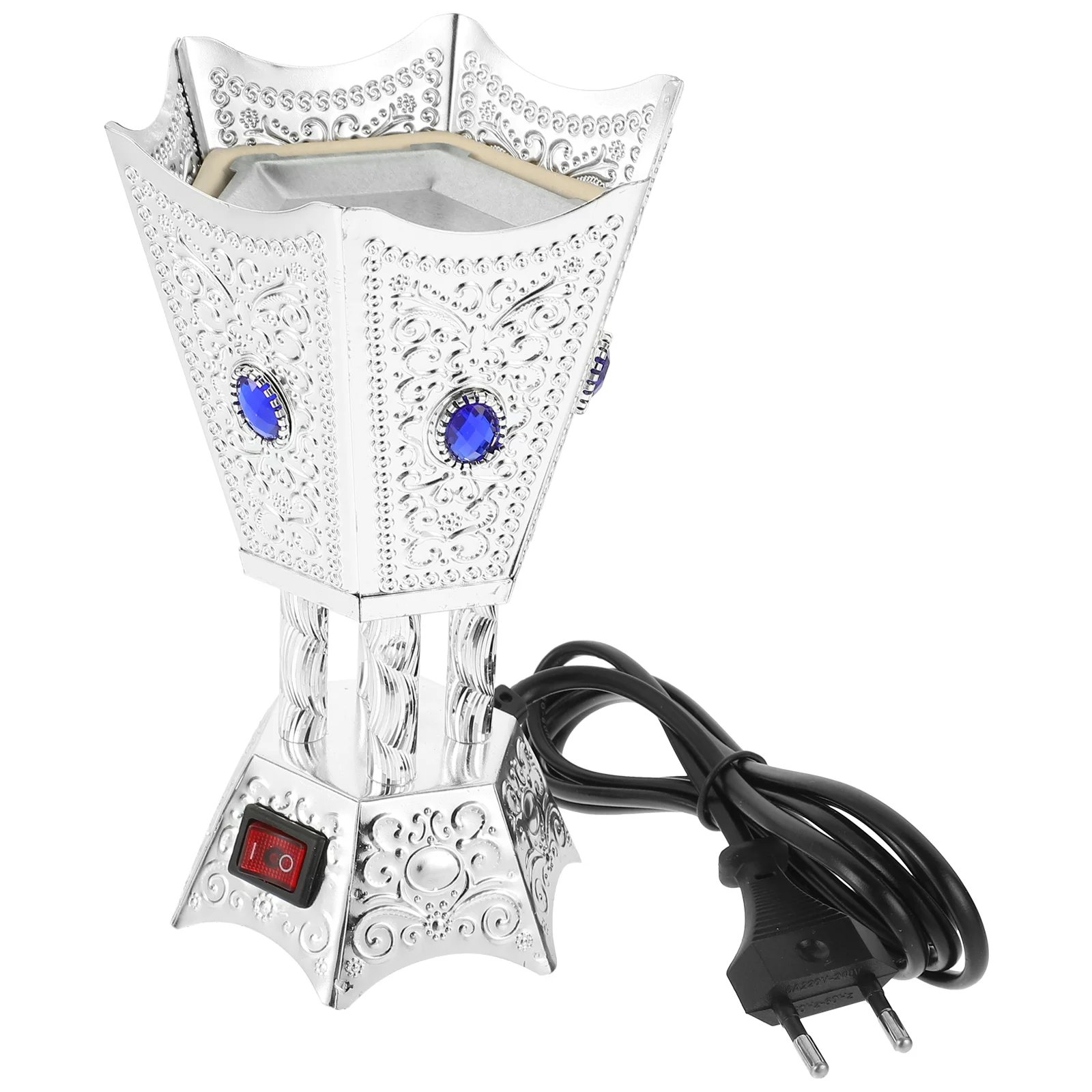 

Electric Censer Burner Table Burner Ornament Antique Censer Holder Metal Incense Burner Incense Holder (EU/UK/US Plug)