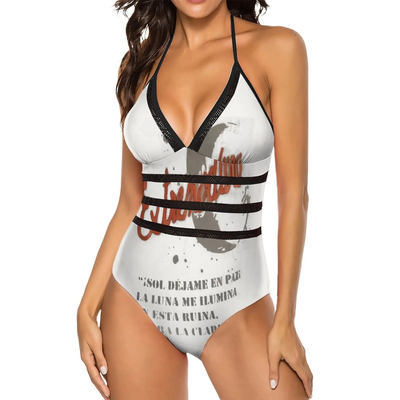 

One-piece Swimsuit Fondo Extremoduro Top Quality Exotic Women's Bikinis Humor Graphic Top Quality Swimwear Beachwear