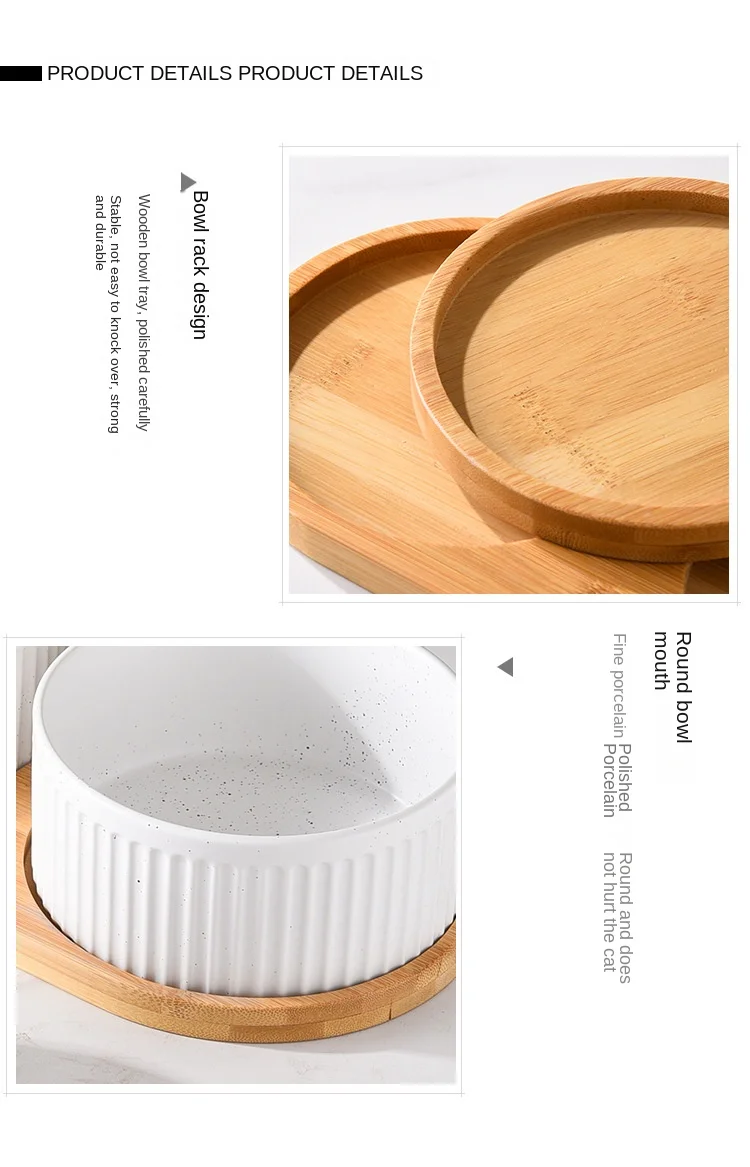 Bowl Double Triple Food Wood Pallet - PeticaDeals