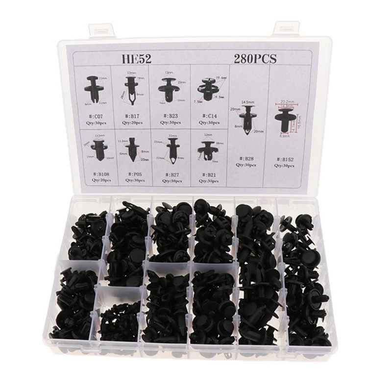 

Новинка 280 шт., автомобильные бамперы с застежкой-пряжкой для коробки, двери и другие поверхности Fastener-HE52 для Toyota 4runner Fj Cruiser