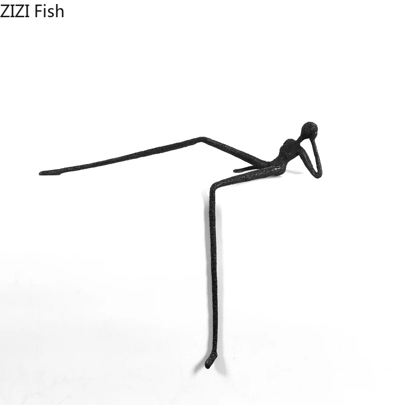 

Character Metal Ornaments Abstract Sculpture Desktop Decoration Figure Statue Home Accessories Crafts Figurines Miniatures Gift