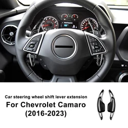 Carbon Fiber Steering Wheel Paddle Shifter Cover Trim Accessories - Camaro 16 - 23 (Black carbon fiber)