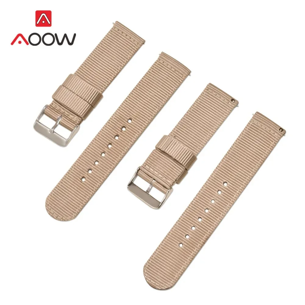 Vibrant Nylon Watch Strap with Stainless Steel Buckle and Quick Release