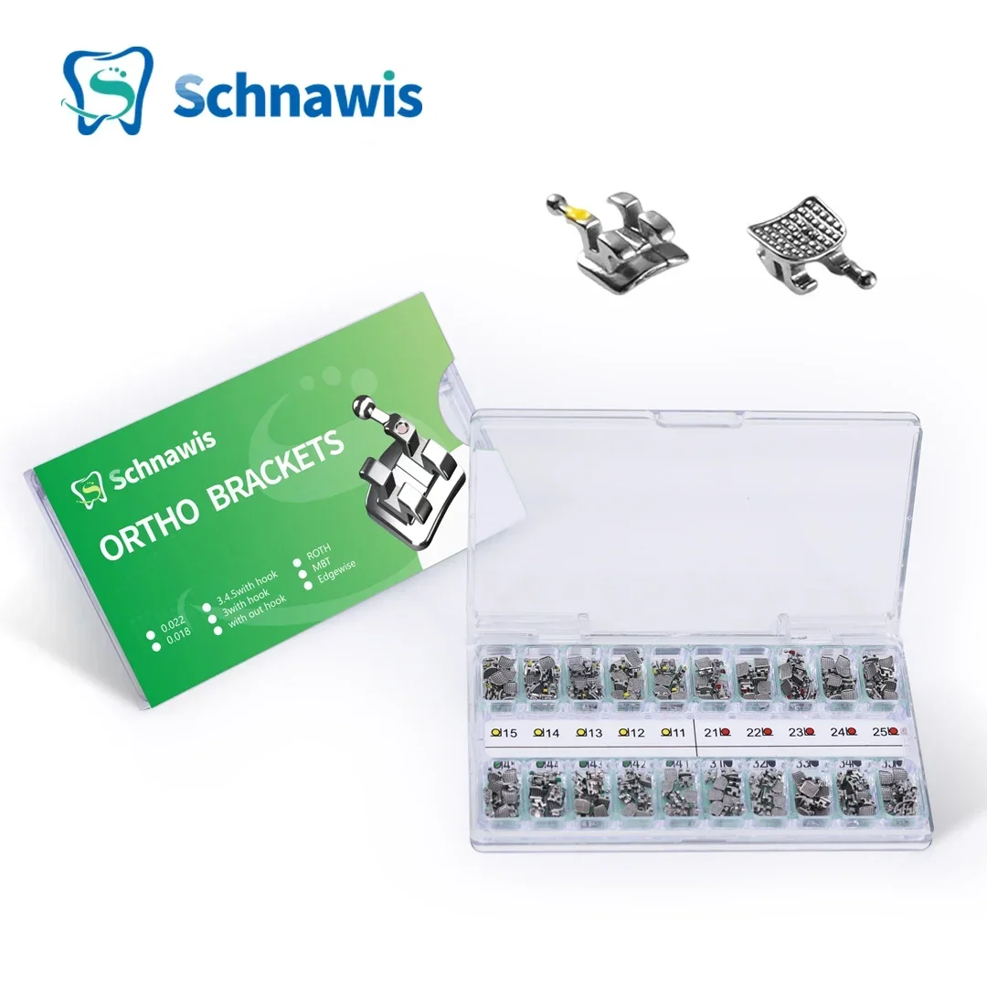 Lot De 10 Packs De Brackets (bagues) Orthodontiques AZDENT - Mini Standard MBT Roth Edgewise - 20 Pièces/pack