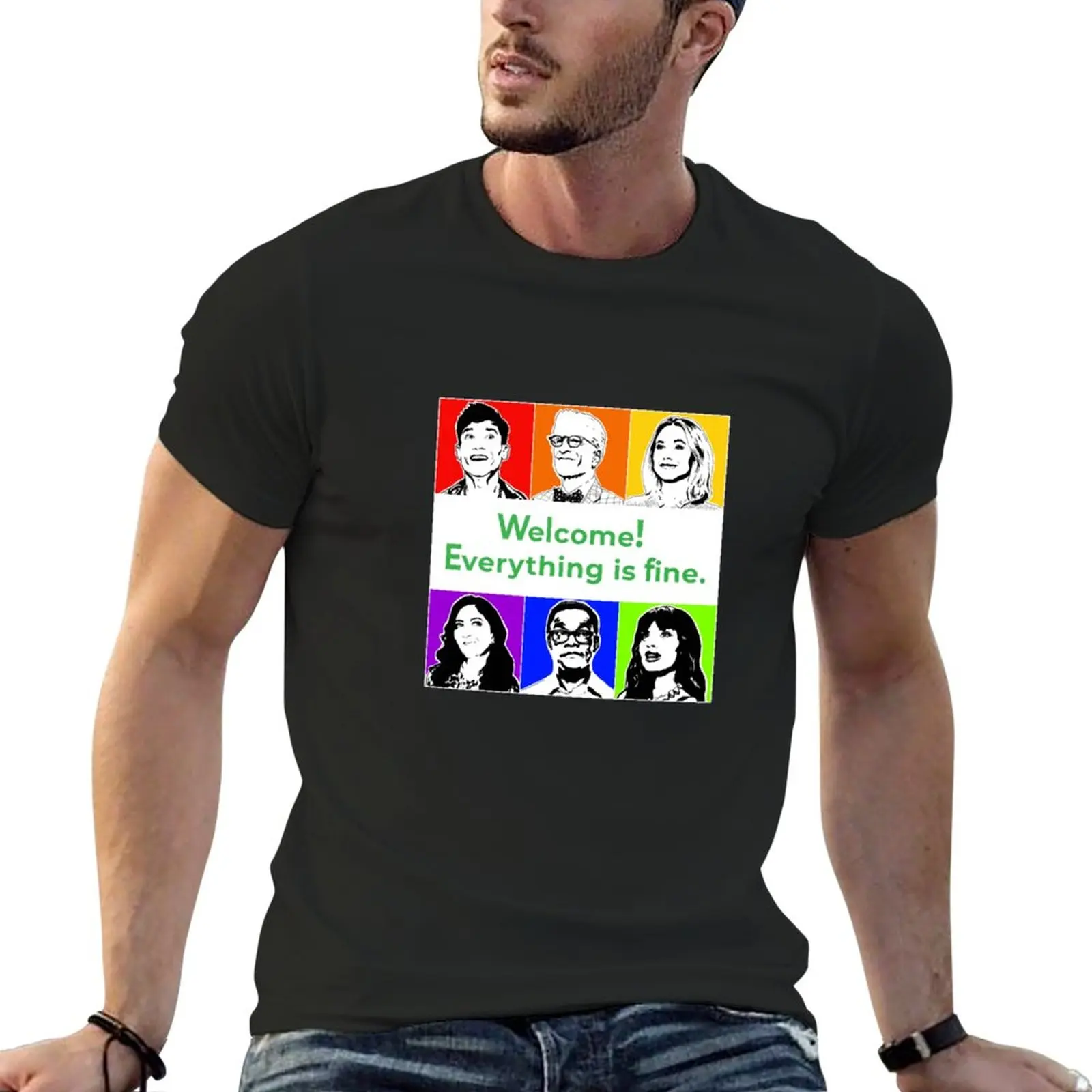 

Everything is Fine T-Shirt vintage clothes hippie clothes mens workout shirts
