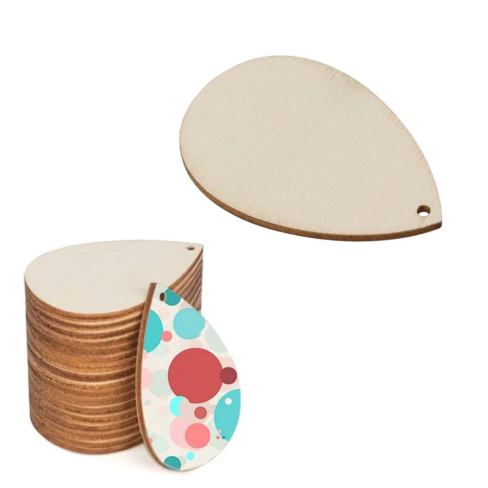 20 teile/los unvollendete hölzerne Teardrop Ohrring Anhänger leere Artikel Handwerk für DIY hand gefertigten Schmuck Herstellung liefert Zubehör