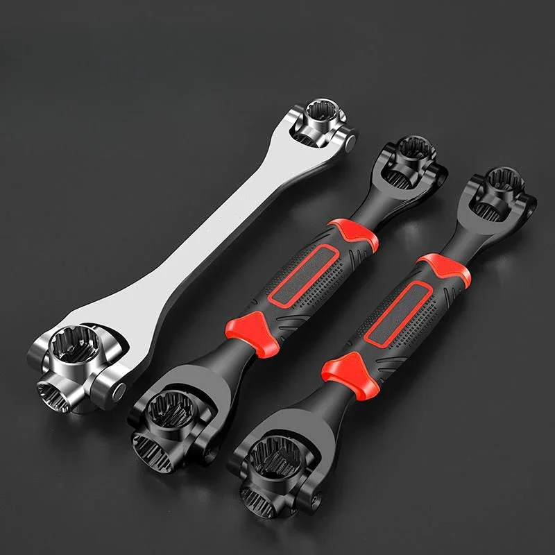 

52 in 1 Tools Socket Works Universal Ratchet Spline Bolts Sleeve Rotation Hand Tools 360 Degree Multipurpose Tiger Wrench