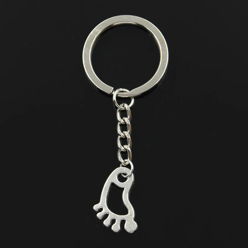 Neue Mode Keychain 22x14mm Hohlen Fuß Füße Anhänger DIY Männer Schmuck Auto Schlüssel Kette Ring Halter Souvenir für Geschenk