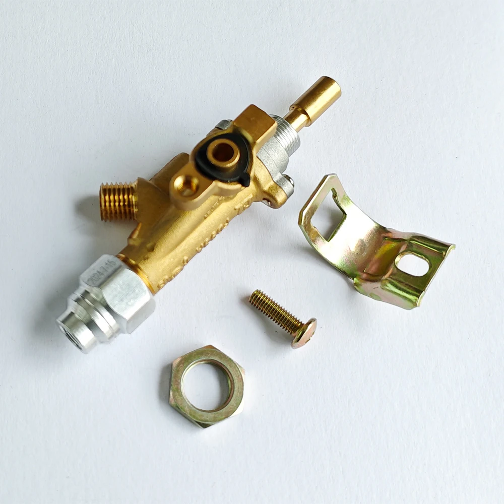 BBQ Grill Standard Brass Gas Safety Valve Low Pressure with Orkli Magnet Unit Gas Outlet 7/16-24unf Thread Supplies Accessory
