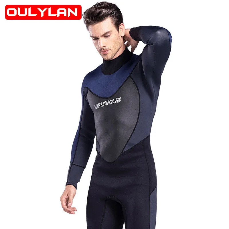 

Oulylan 3MM Neoprene Wetsuit One-Piece and Close Body Diving Suit for Men Scuba Dive Surfing Snorkeling Spearfishing Diving