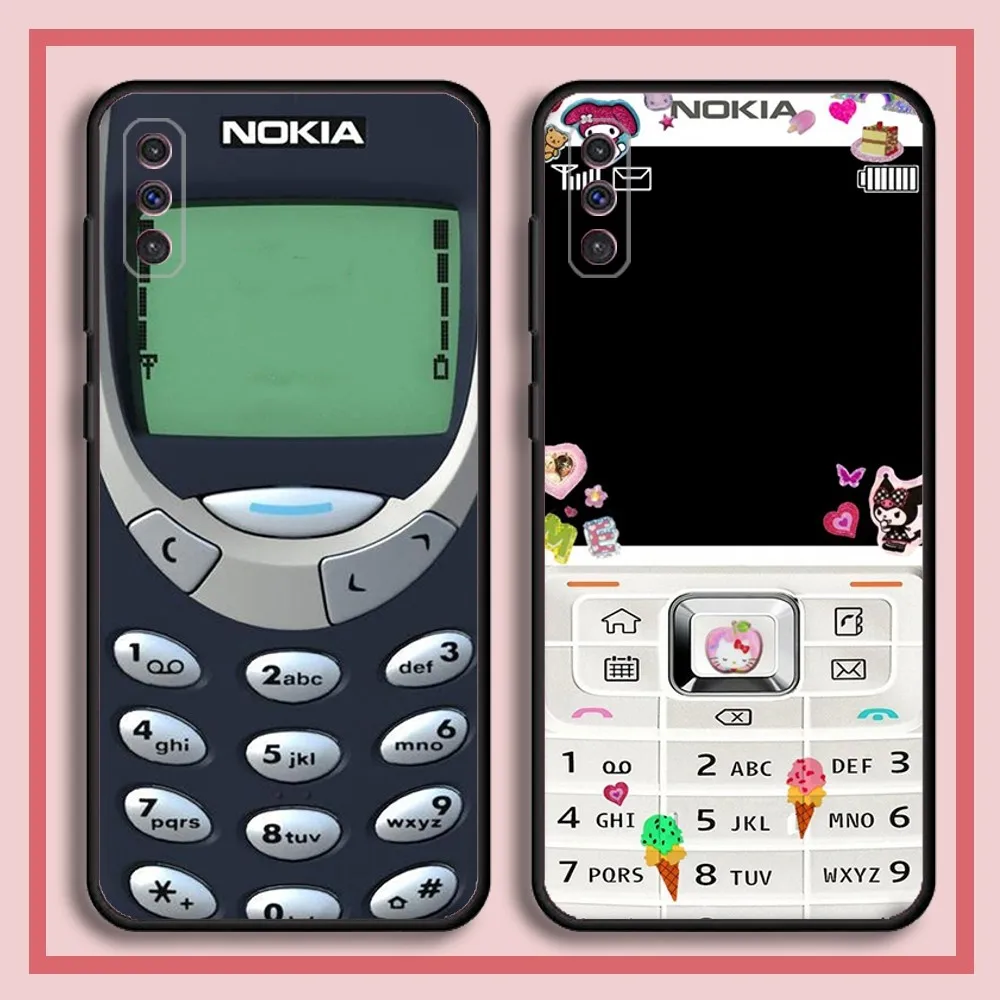 Custodia Per Telefono Vintage N-Nokia Retro Per Samsung S23,23,22,30,21,10,9,Note20 Ultra,Lite,Ultra,5G,Plus,Fe, Custodia Morbida Nera