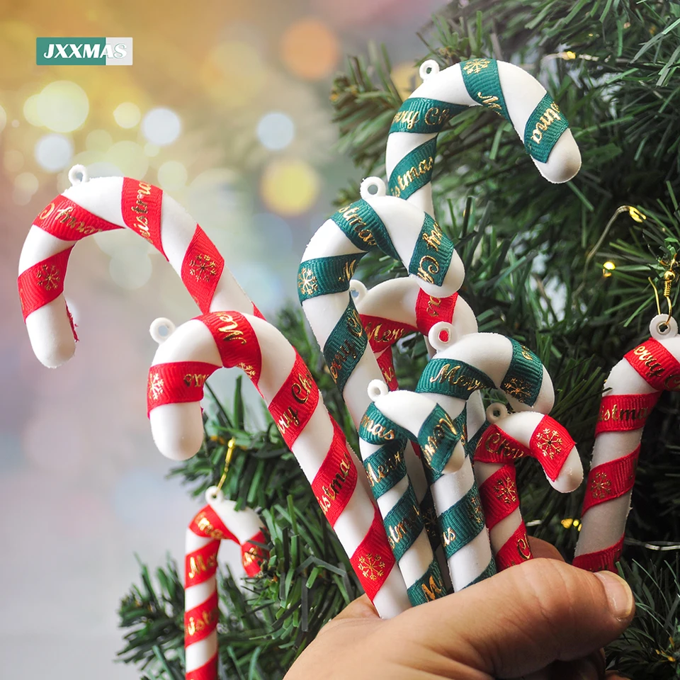 TIESOME 24 stuks kerst plastic suikerriet kerstboom
