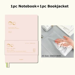 Kinbor Soft PU A5 Weekly Planner Notebook for Efficient Time Management (A5 Peach With Cover)