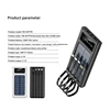 Xiaomi 200000mAh Solar Power Bank Ultra Capacity USB 4 in1 Super Fast Charging USB TypeC LED Light Outdoor Power Bank For iPhone 6