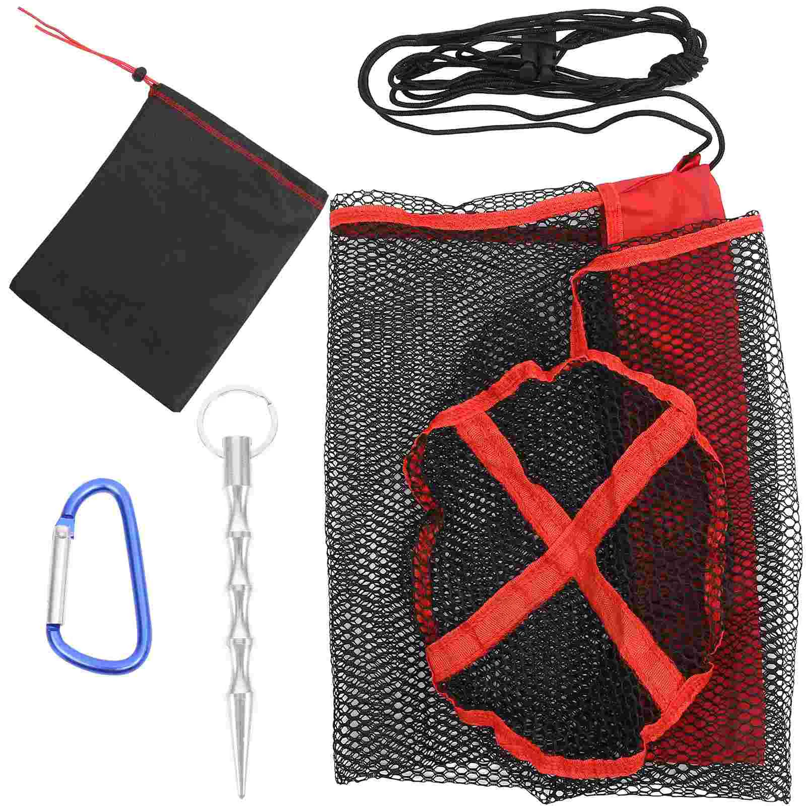 

Diving Fishing Net Bag Outdoor Drawstring Fish Net Portable Fishing Holder with Ground Insert