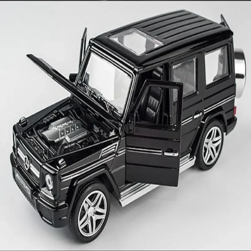 1:32 Alloy Mercedes Benz G65 Suv Pull Back Diecast Car Model With Sound Light Birthday Gift Toy For Children Hot Wheels 5