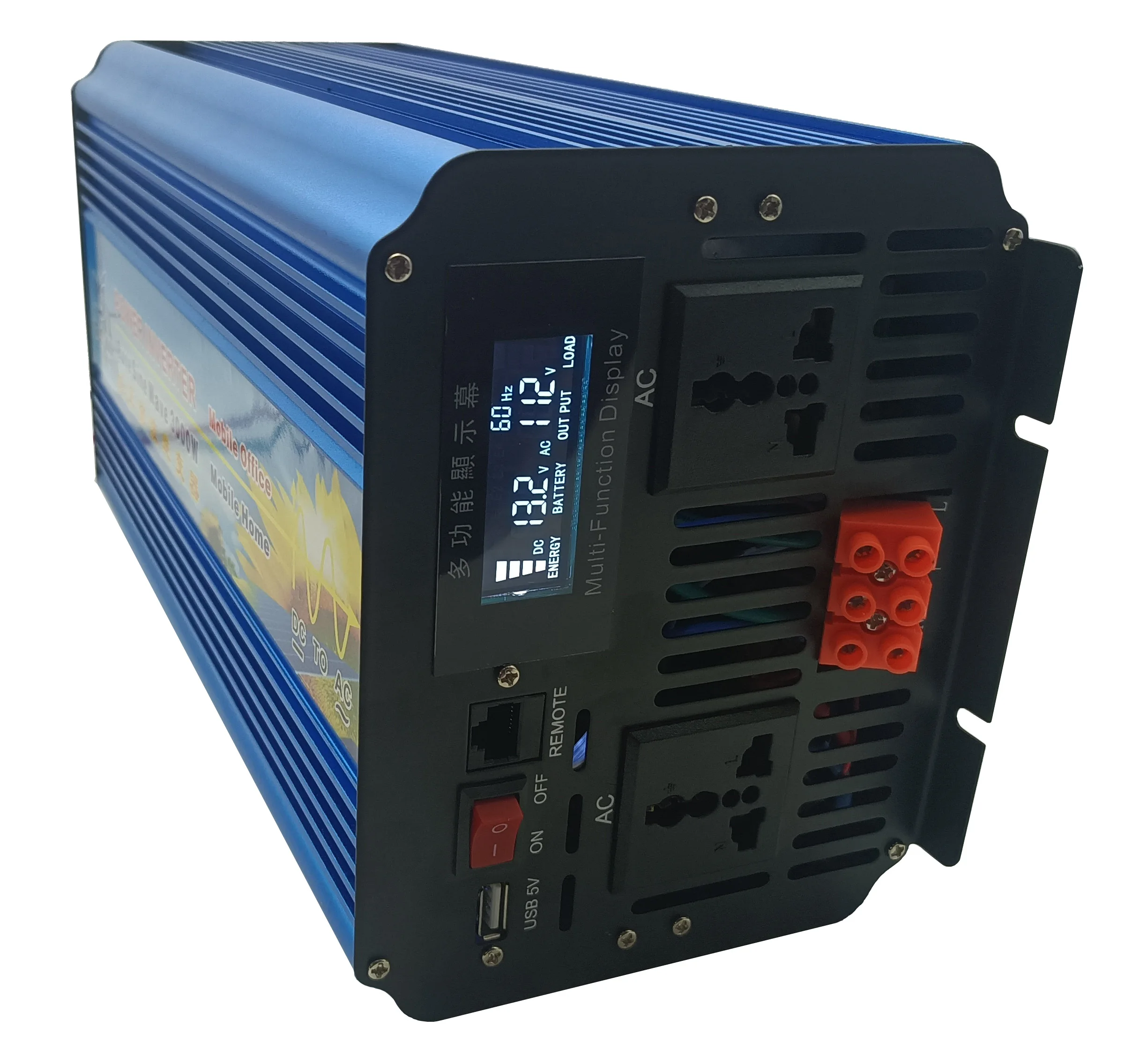 3000W DC 36V to AC 220V 230V 240V 50HZ LCD Display Pure Sine Wave Inverter for 36V Lifepo4 battery