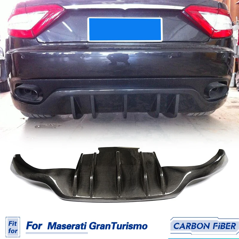 

Автомобильный задний диффузор губа из углеродного волокна для Maserati granтуризма трансформер купе 2-дверный 2006-2014 гоночный задний диффузор спойлер FRP