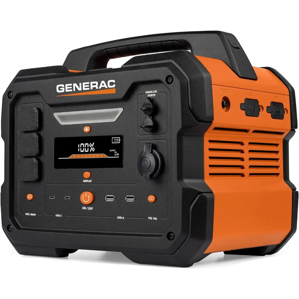

Generac GB1000 1086Wh портативная электростанция с литий-ионным NMC-быстрая Солнечная зарядка и компактный дизайн