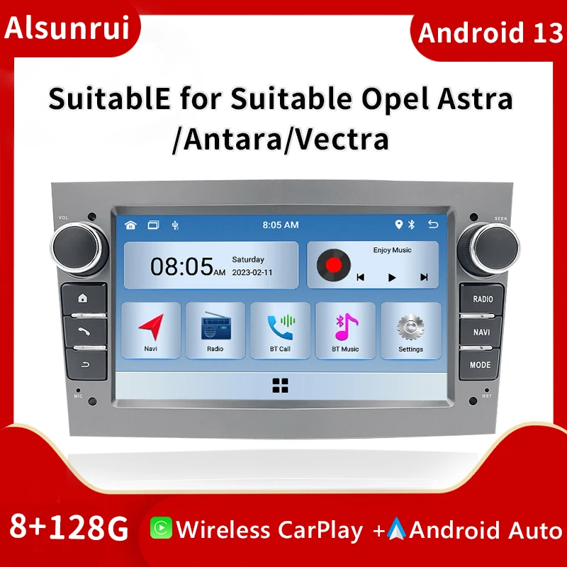 

4G Carplay AutoRadio 2 din Android 13 For Opel Vectra C Zafira B Corsa D C Astra H G Jvivaro Meriva Multimedia Stereo GPS Audio