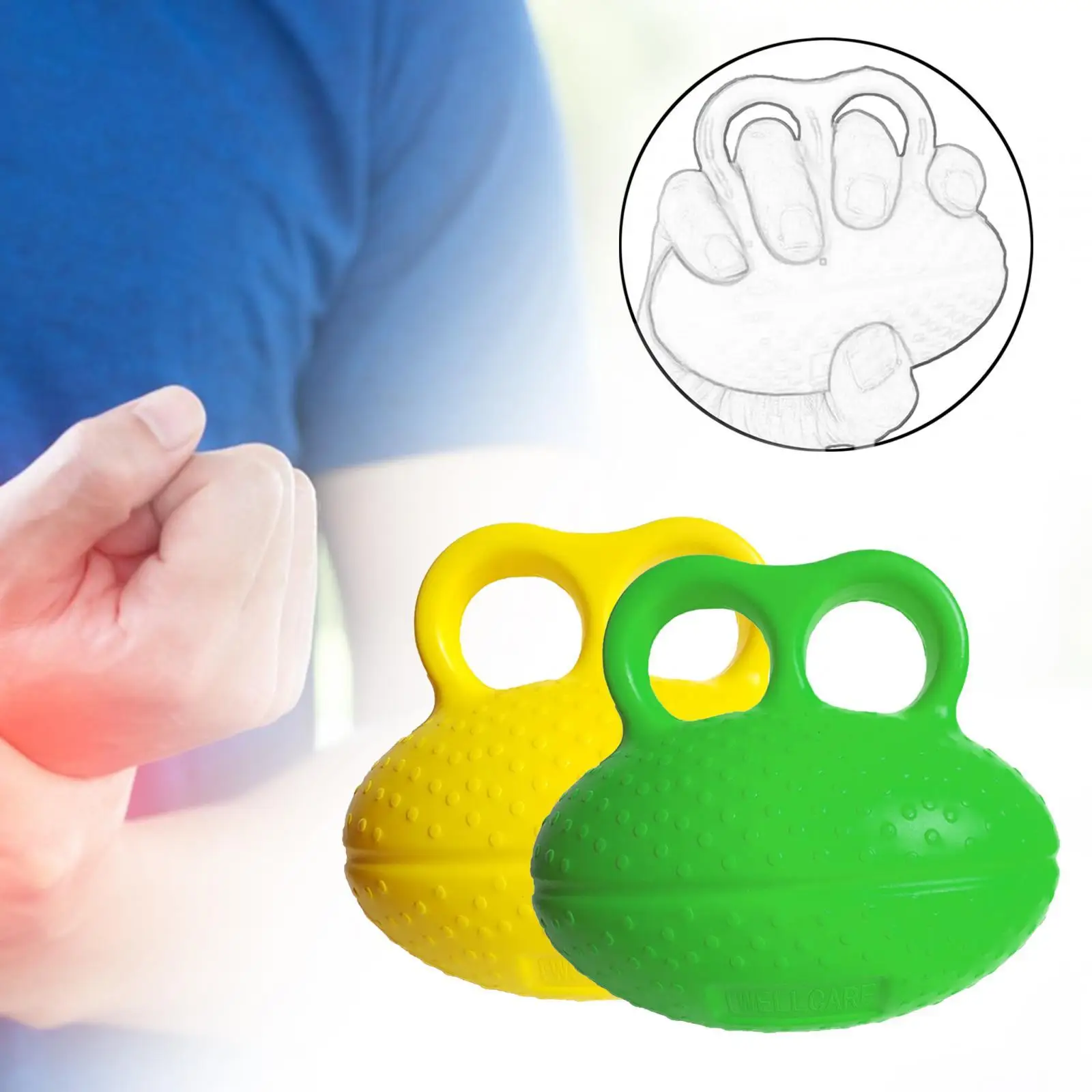 Finger Exerciser PU Build Hand, Finger and Wrist Strength Grip Exercise Ball for Adults Grip Strength Training Elderly Athletes
