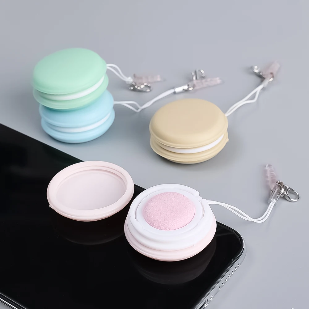 Mobile Phone Screen Wipe Round Shape Portable Mini Screen Cleaning Cloth with Dust Plug Pendant Cleaner for iPad Phones Glasses 2