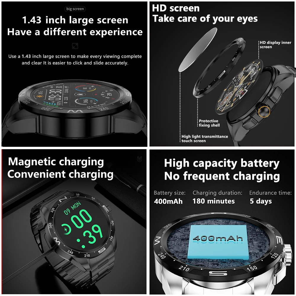 SERVO H6 MAX Smart Watch For Men Full Touch Screen Sport Fitness