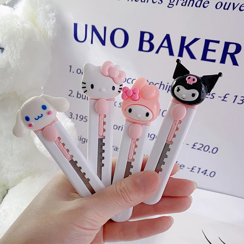 Utility Knife Kawaii Cartoon Animal Stationery Knife DIY Mini Multipurpose Knife Pocket Folding Letter Pen Envelope Opening