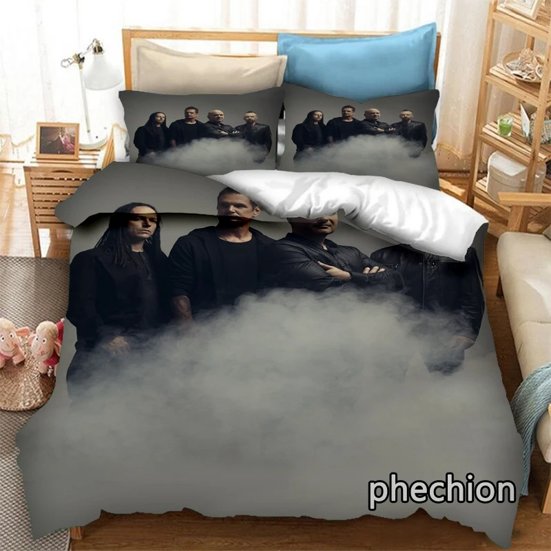 

phechion Disturbed Rock Band 3D Print Bedding Set Duvet Covers Pillowcases One Piece Comforter Bedding Sets Bedclothes Bed K567