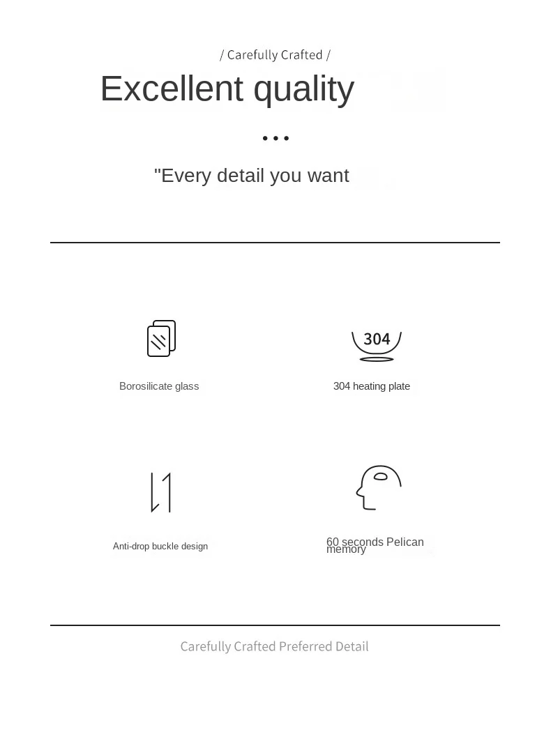 Jiuyang-TETERA multifuncional de vidrio